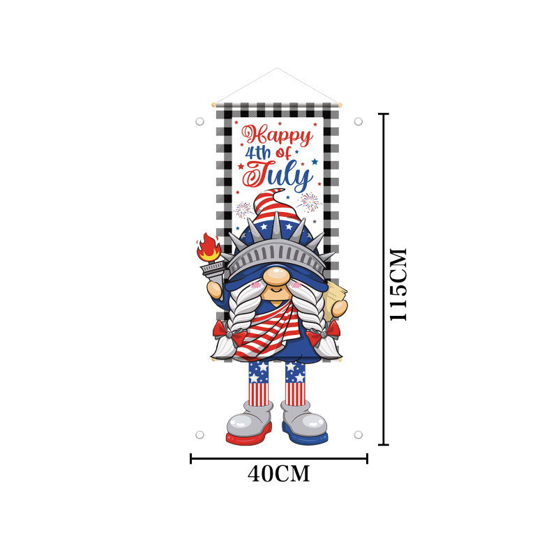 Unisex nan patriotic door banner with Uncle Sam motif Kalsten