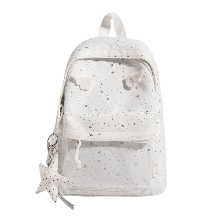 Transparent Pocket Star-Printed Backpack Kalsten