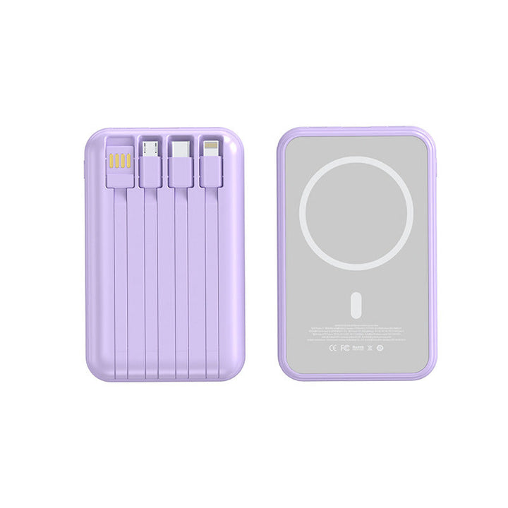 Portable Powerbank with Integrated Charging Cables Kalsten