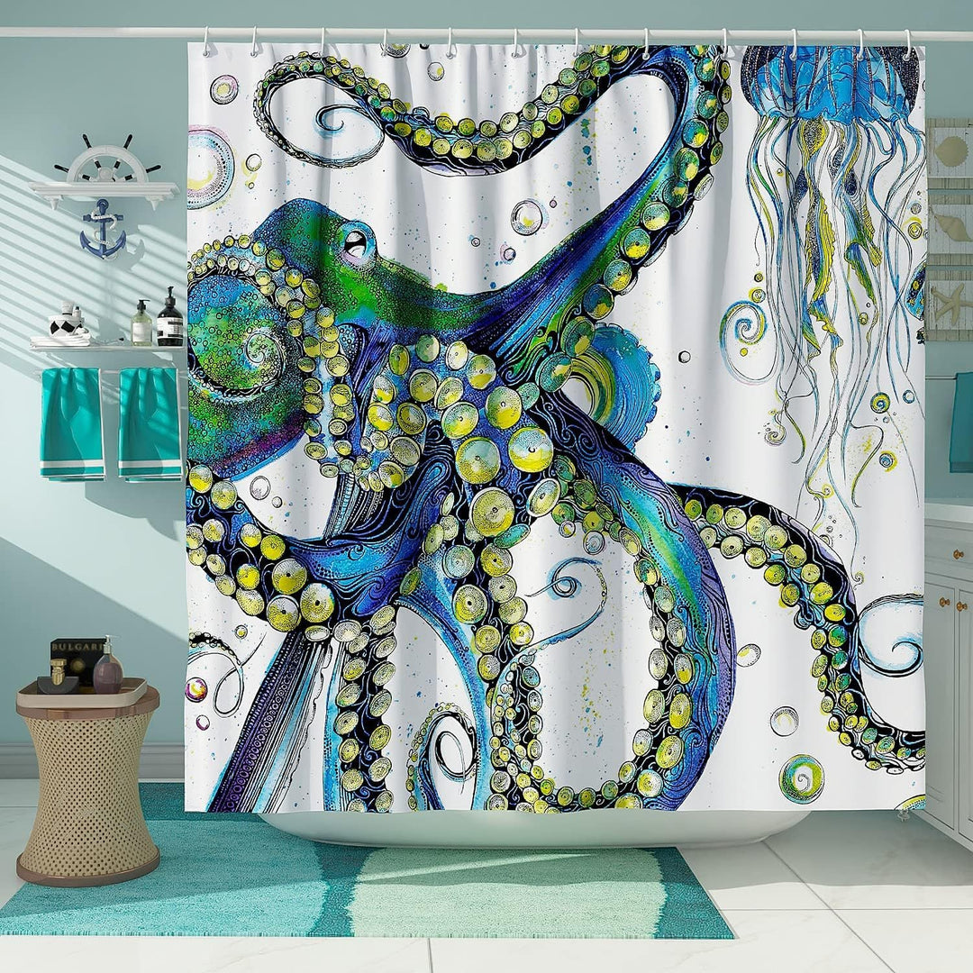Ocean-Themed Art Shower Curtain Kalsten