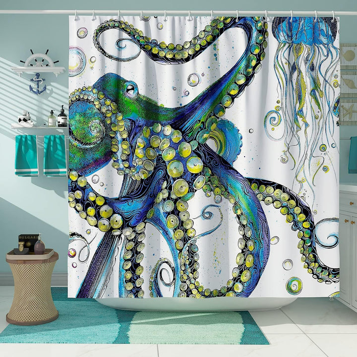 Ocean-Themed Art Shower Curtain Kalsten