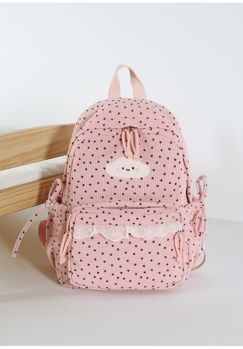 Adorable Star-Print Mini School Backpack