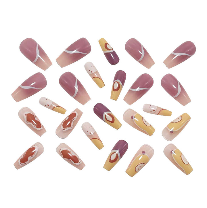 Creative artificial nails with modern geometric designs Kalsten