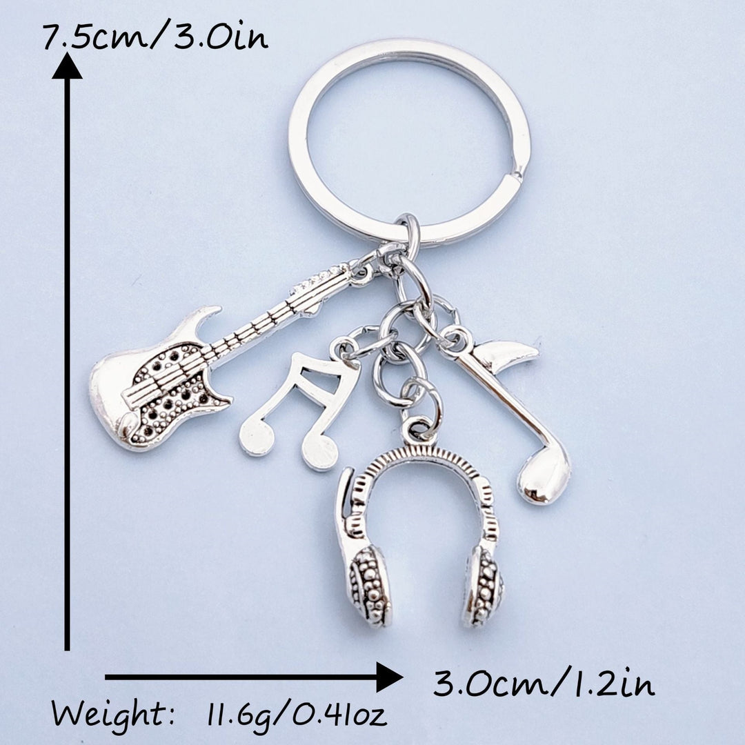 Keychain with musical instruments motifs Kalsten