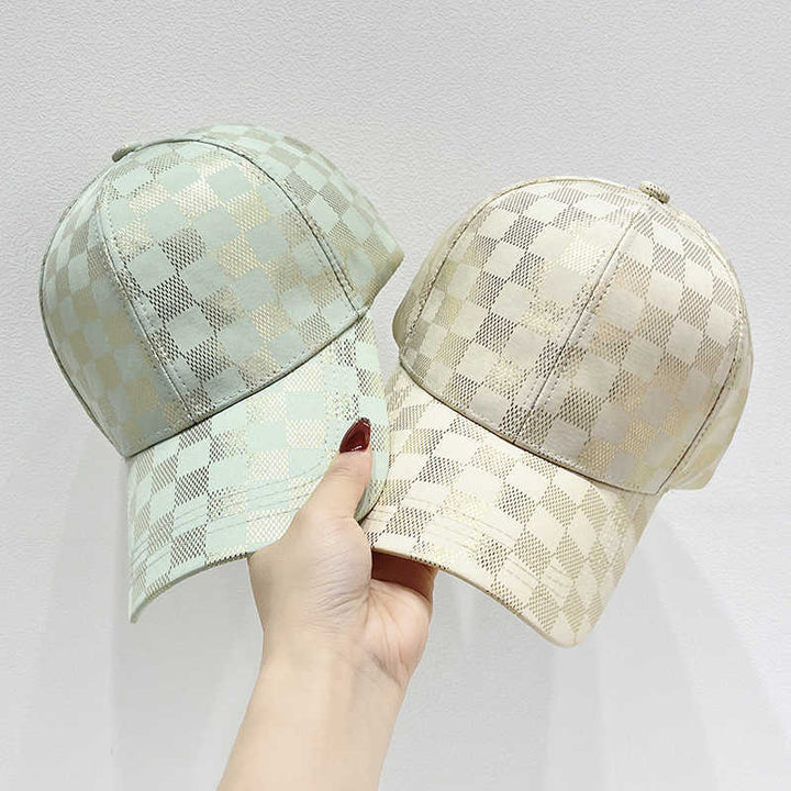 Women's Stylish Checkered Pattern Baseball Cap Kalsten