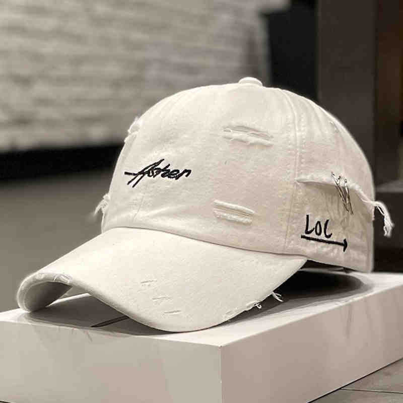Unisex Distressed Denim Adjustable Cap Kalsten