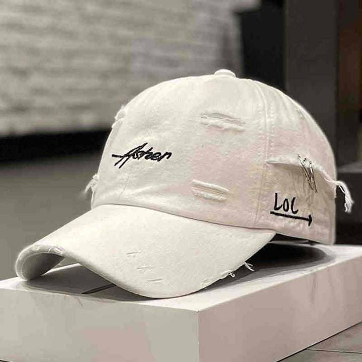 Unisex Distressed Denim Adjustable Cap Kalsten