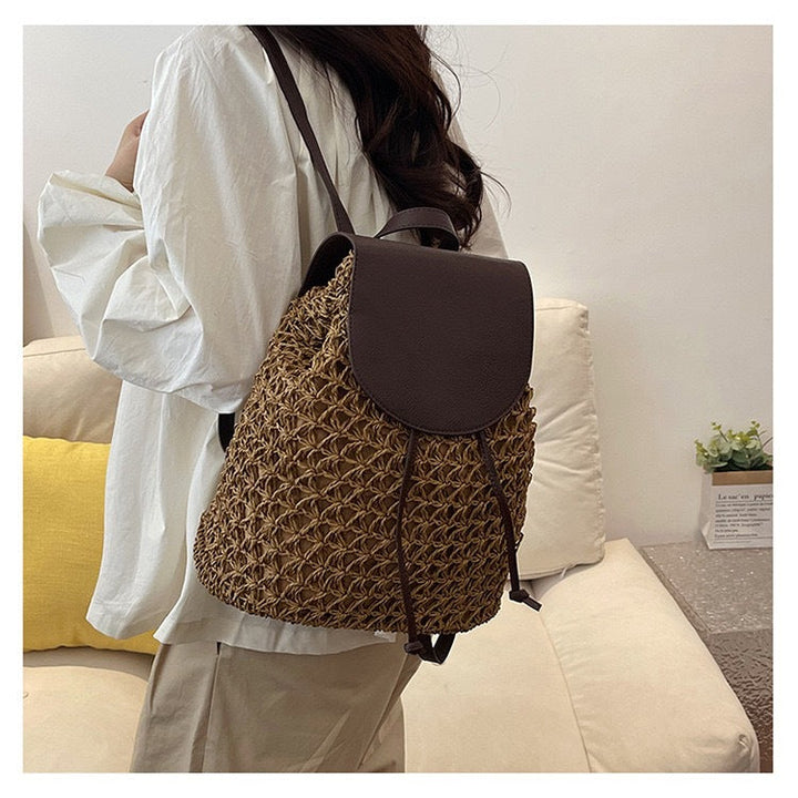 Handcrafted Backpack Made of Woven Natural Material Kalsten