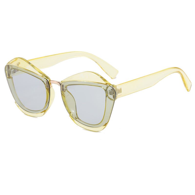 Women striking designer sunglasses with extravagant frame Kalsten