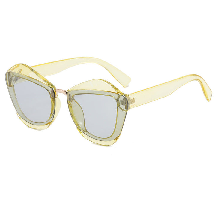 Women striking designer sunglasses with extravagant frame Kalsten