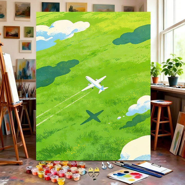 Airplane-Themed Canvas Art Print Kalsten
