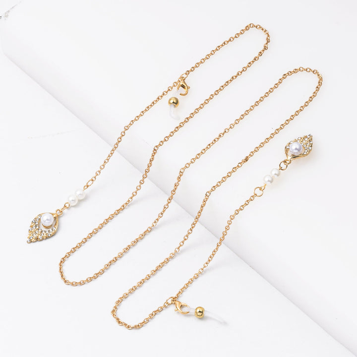 Elegant Dangle Pearl Earrings with Chain Kalsten