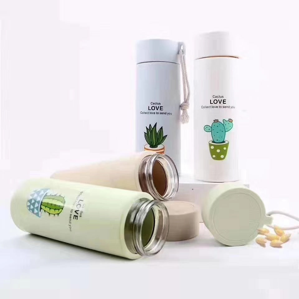 Ladies thermo-insulated drink bottle with creative cactus designs Kalsten