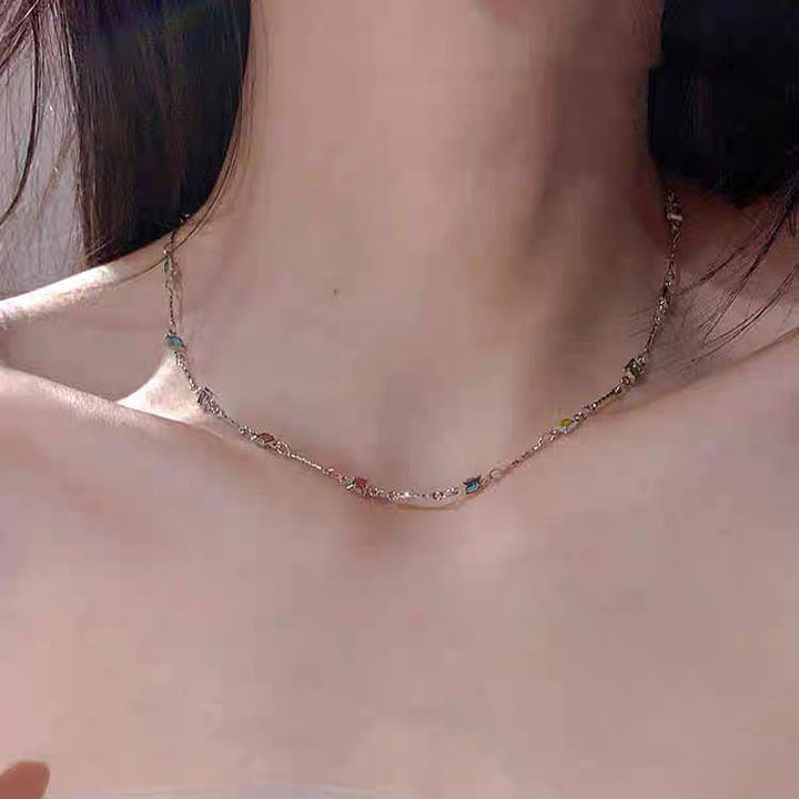 Dainty Colorful Link Necklace Kalsten