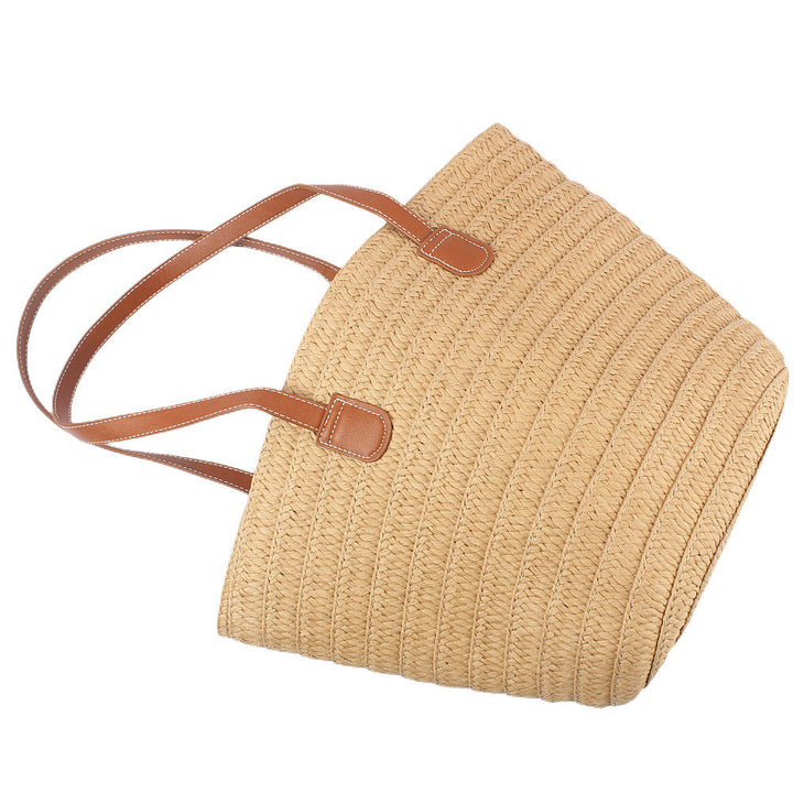 Stylish basket bag with leather handles Kalsten