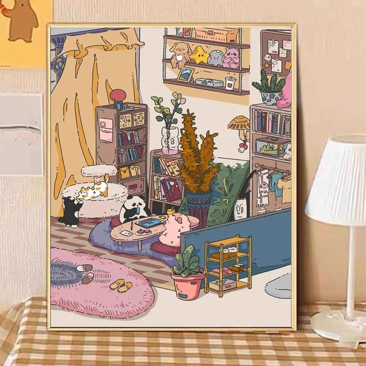 Cozy Home Illustration Canvas Art Kalsten