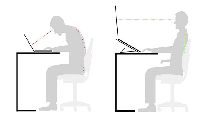 Kalsten | Portable Aluminum Laptop Stand, with Adjustable & Ergonomic Design, for Home, Office, Study & More