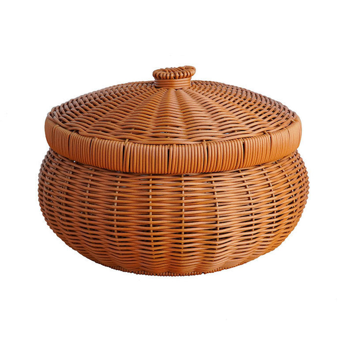 Women's Round Storage Basket with Lid Kalsten