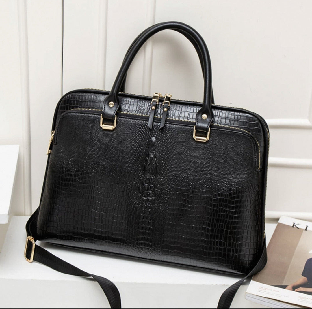 Elegant Laptop Bag in Luxurious Crocodile Look Kalsten