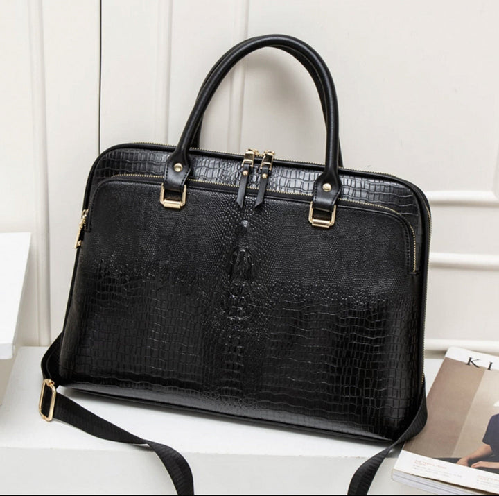 Elegant Laptop Bag in Luxurious Crocodile Look Kalsten