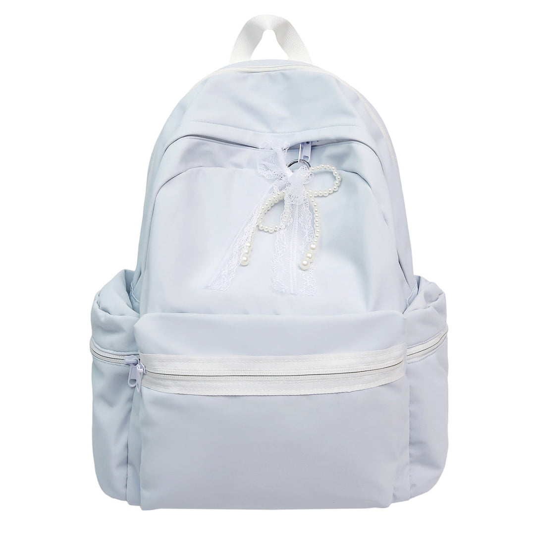 Elegant Backpack with Pearl and Lace Details Kalsten