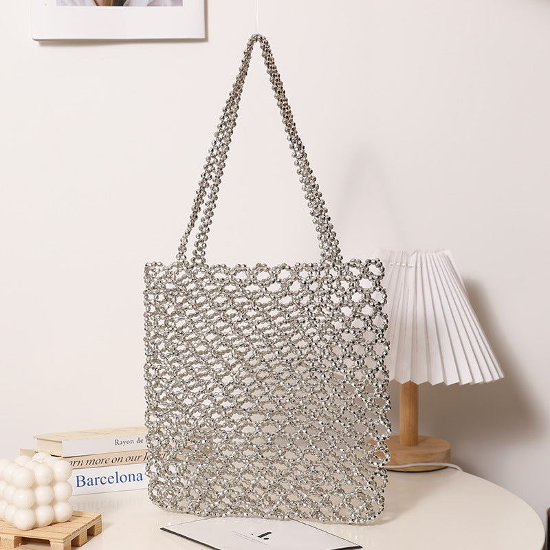 Sparkling Net Handbag Made of Braided Material Kalsten