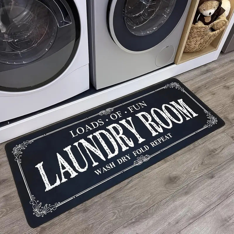 Vintage-Inspired Laundry Room Area Mat Acalora
