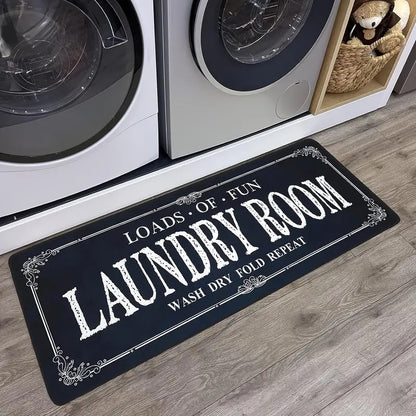 Vintage-Inspired Laundry Room Area Mat Acalora
