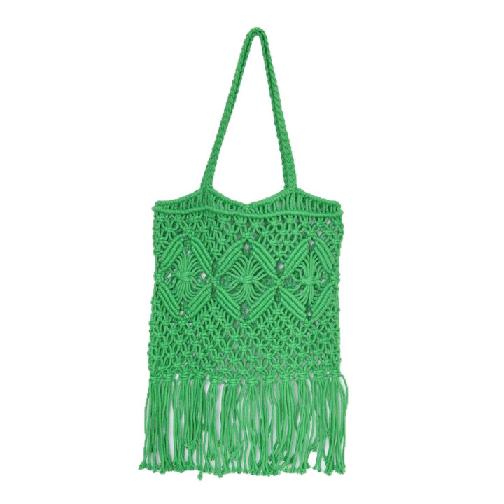Macrame shoulder bag with fringed design Kalsten