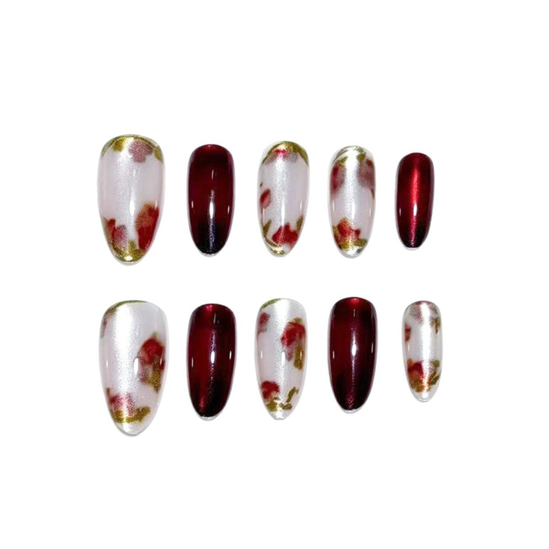 Premium Decorative Floral Press-On Nail Art Kalsten