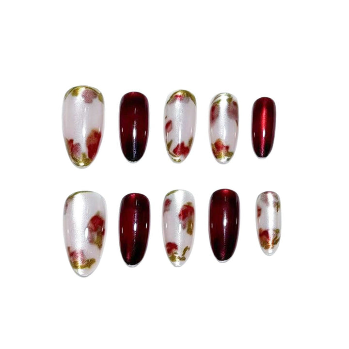 Premium Decorative Floral Press-On Nail Art Kalsten