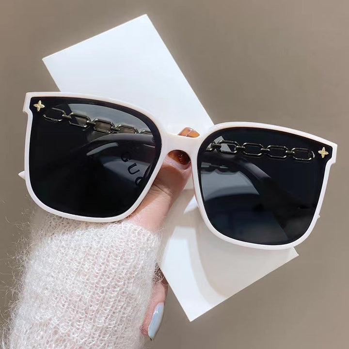 Women's extra-large sunglasses with fashionable chain frame Kalsten