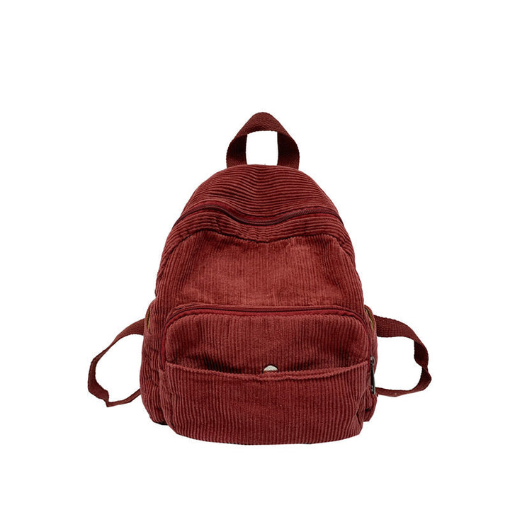Corduroy Textured School Backpack Kalsten