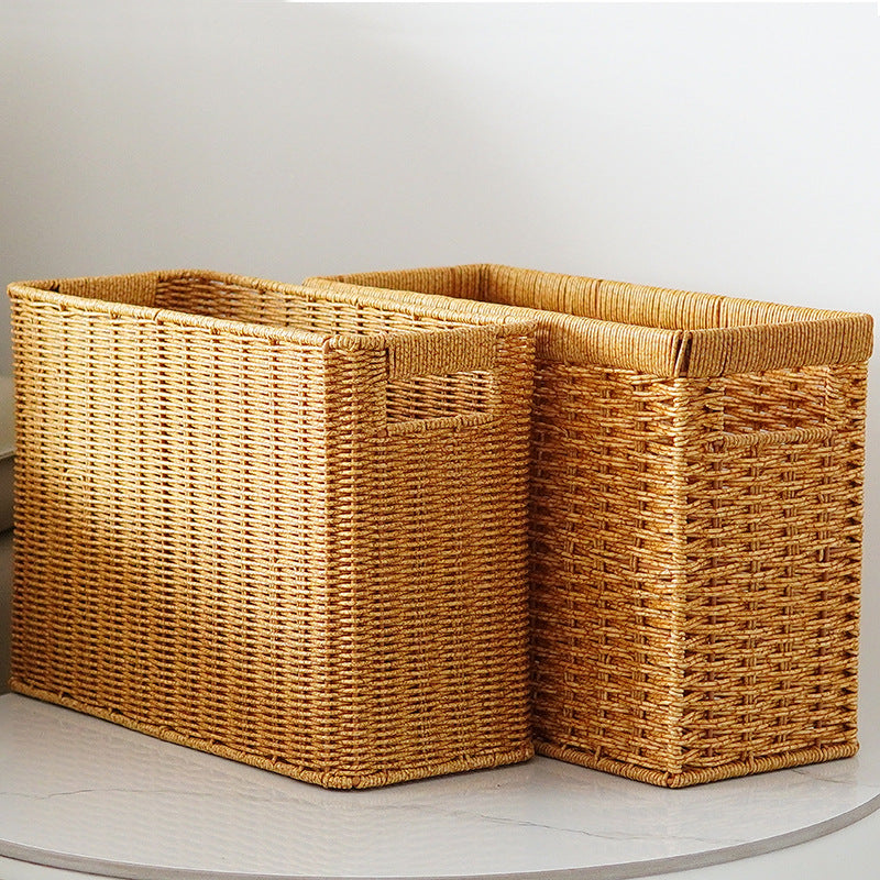 Women's Rectangular Storage Basket with Open Handles Kalsten