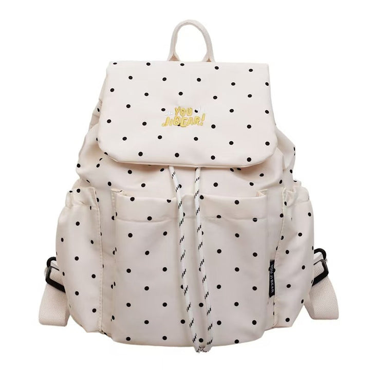 Polka Dot Textured Backpack Kalsten