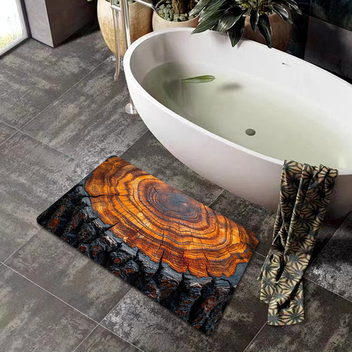 Natural Wood Grain Bath Mat Kalsten
