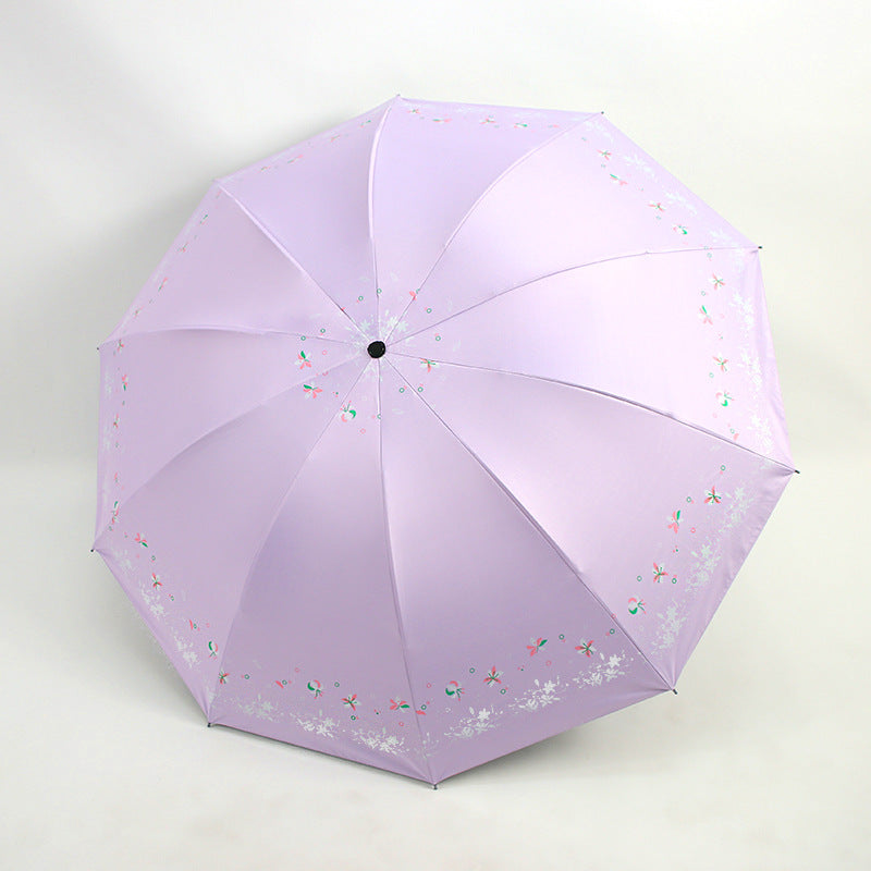 Women's Foldable Umbrella with Floral Patterns Kalsten