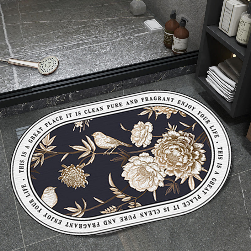 Floral Pattern Bathmat Kalsten