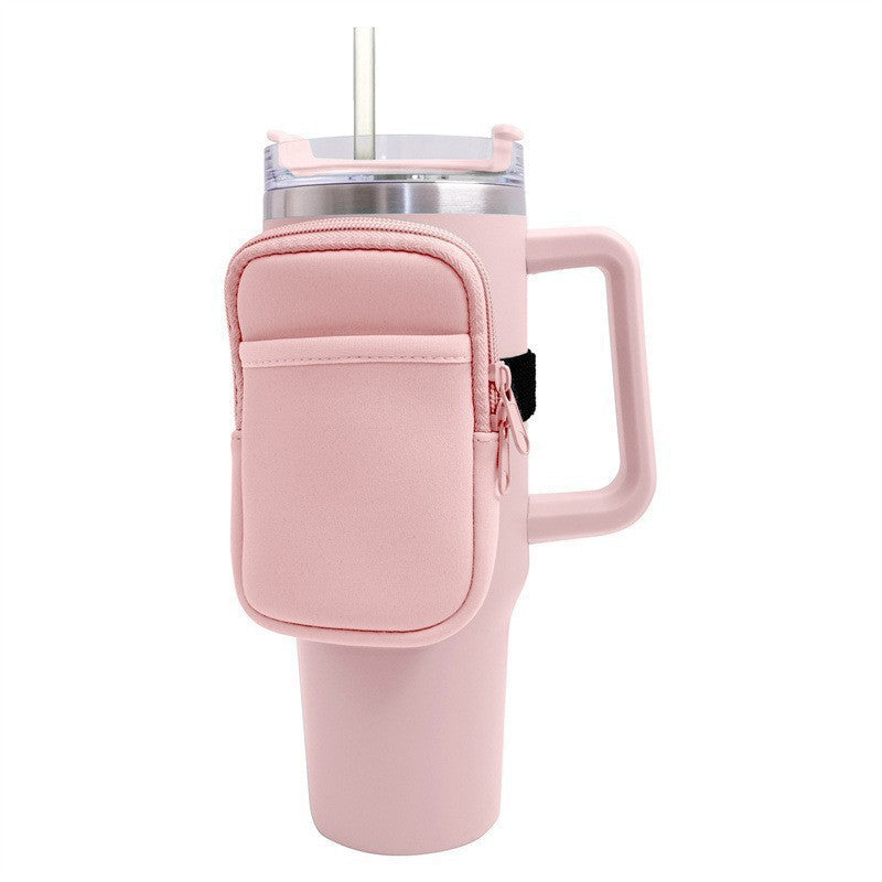 Unisex cup holder with practical pocket Kalsten
