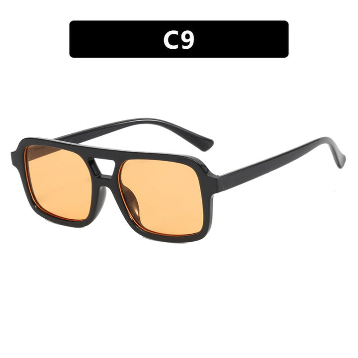 Women's modern square sunglasses with protective UV filter and transparent frame Kalsten