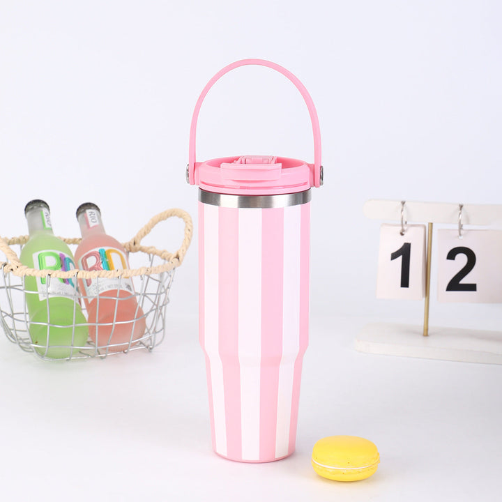 Ladies thermos cup with practical carrying handle from Kalsten