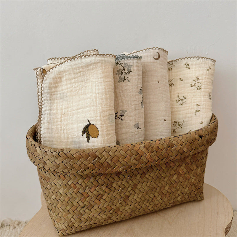 Women's Cozy Cotton Blanket with Floral Design Kalsten