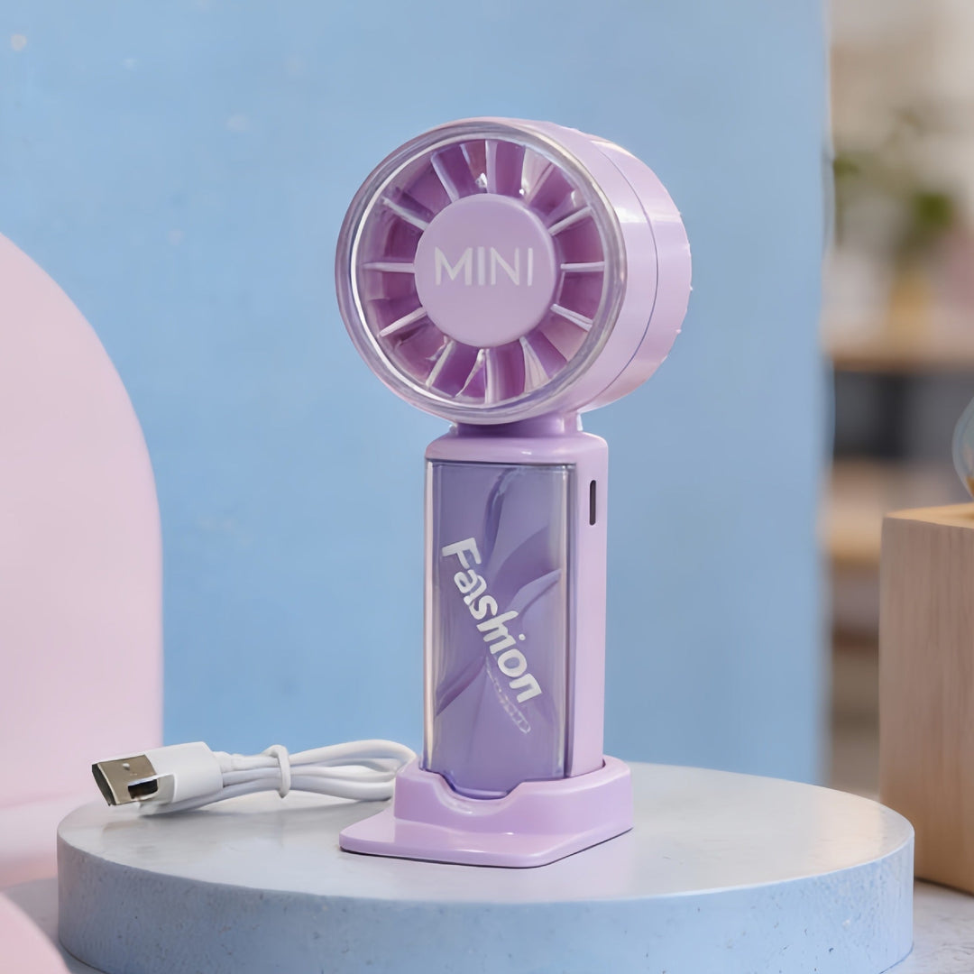 Women's portable mini hand fan with rechargeable USB function Kalsten
