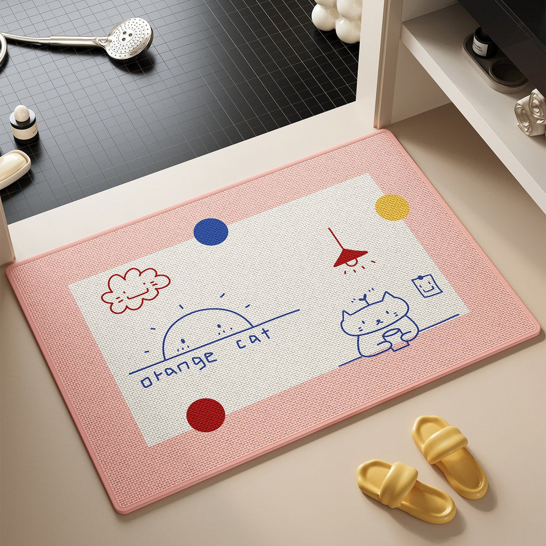Cartoon-Themed Bathroom Mat Kalsten