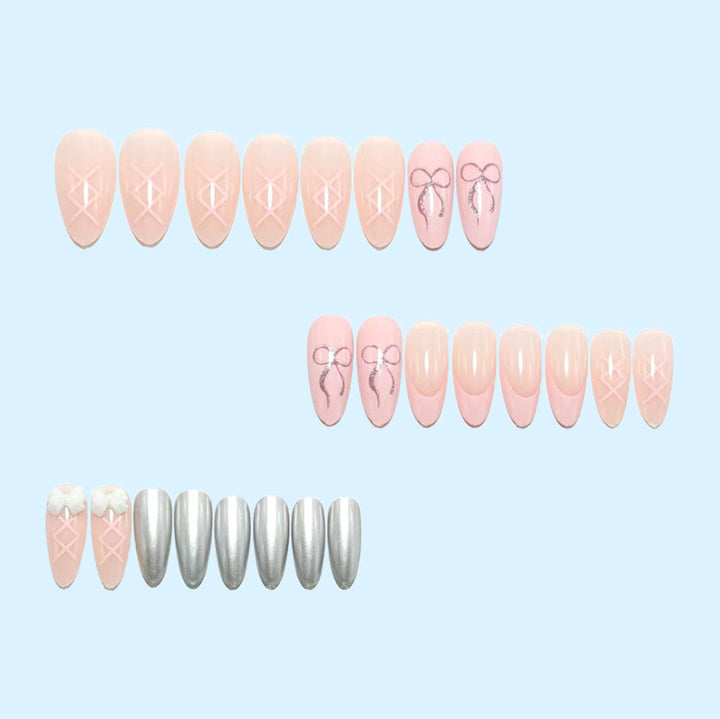Nail art with refined bow designs Kalsten
