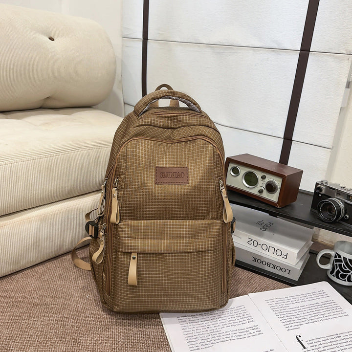 Versatile Checkered Backpack