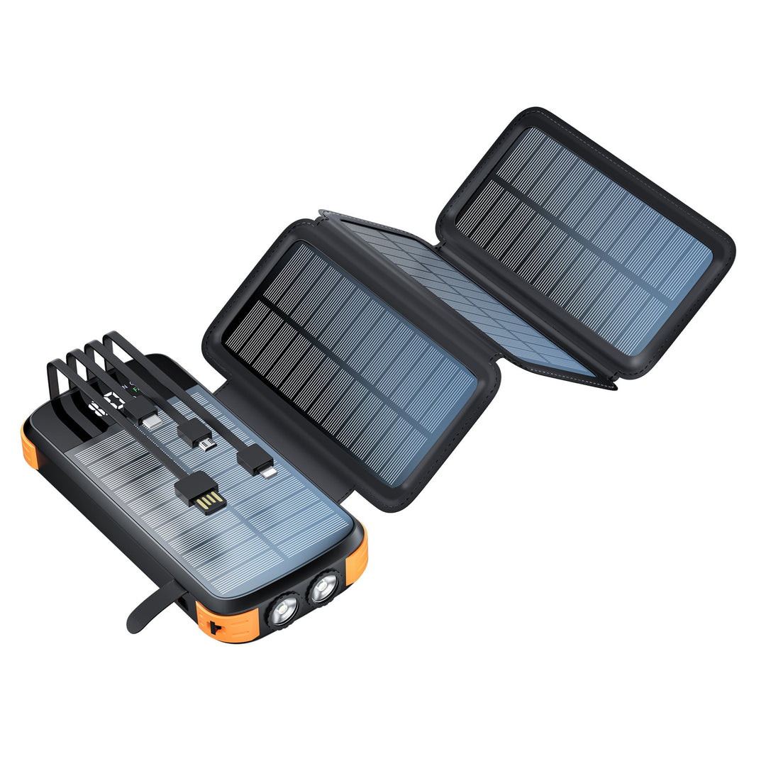 Solar charger with power bank and LED lights Kalsten
