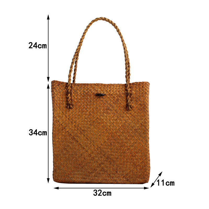 Braided Tote Bag with Two Sturdy Handles Kalsten
