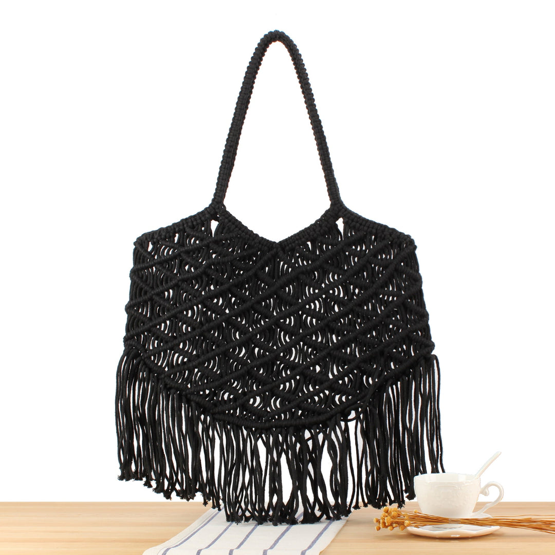 Creative Macrame Bag with Fringed Design Kalsten