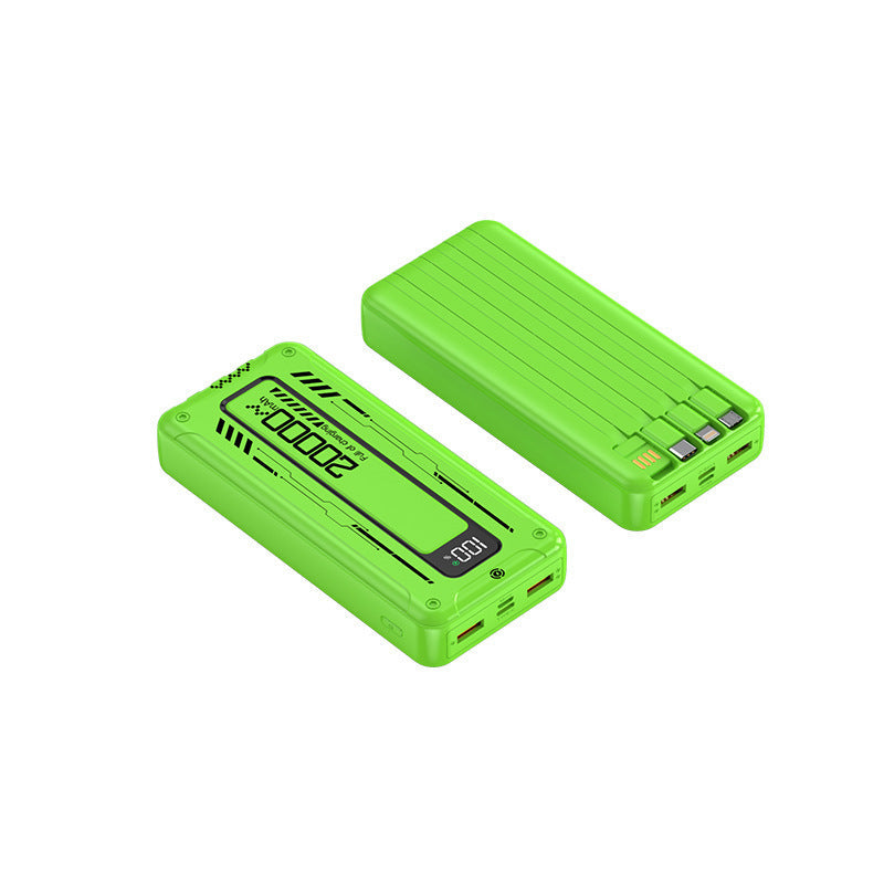 Portable power bank with integrated cable management and digital display Kalsten